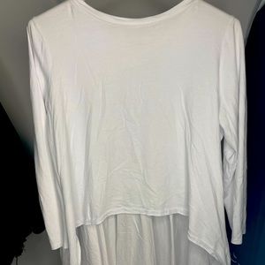 High low white shirt